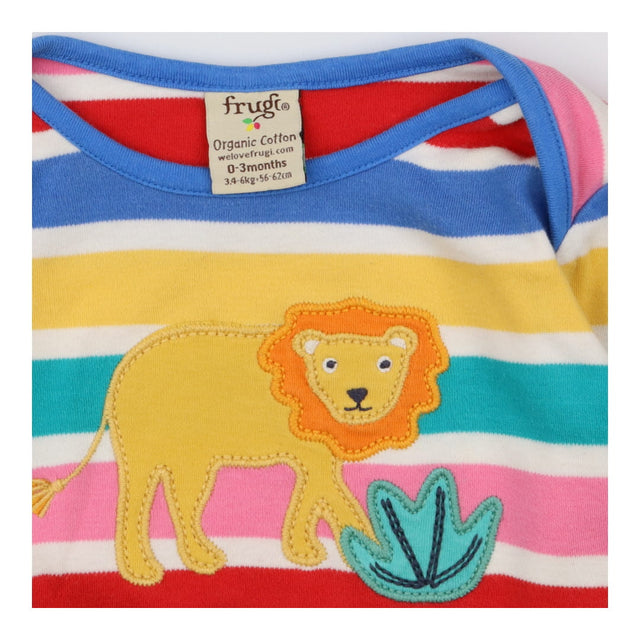 Tee LS coloured stripes Lion