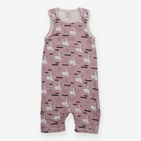 Romper dusky lilac birds