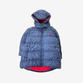 Navy Red Lined Raincoat
