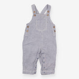 Woven Dungaree Blue Strip with Wooden Buttons