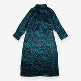 Oliver Bonas Teal Blue Abstract Shell Print Ruched