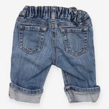 Denim Cuffed Cropped Jeans