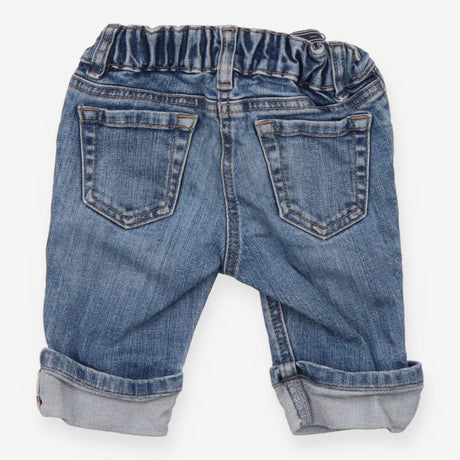 Denim Cuffed Cropped Jeans