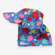 Blue Flowers Swim Hat + Neck Protection