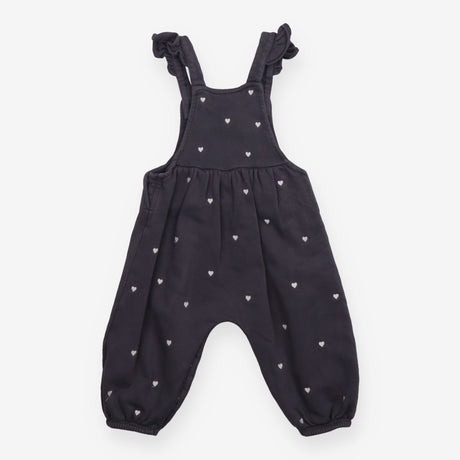 Dungarees Charcoal with Heart Appliques