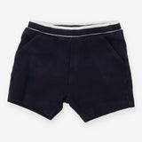 Shorts Jersey Navy White Waistband