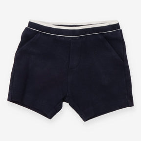 Shorts Jersey Navy White Waistband