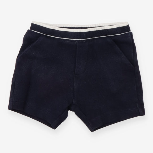 Shorts Jersey Navy White Waistband