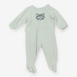 Sleepsuit green raccoon face