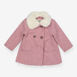 Pink Coat with Fleece Collar