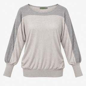 Grey Fine Knit Batwing Longline Jumper