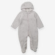 Pramsuit grey fur stripe lining