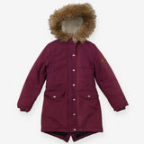 Coat purple parka