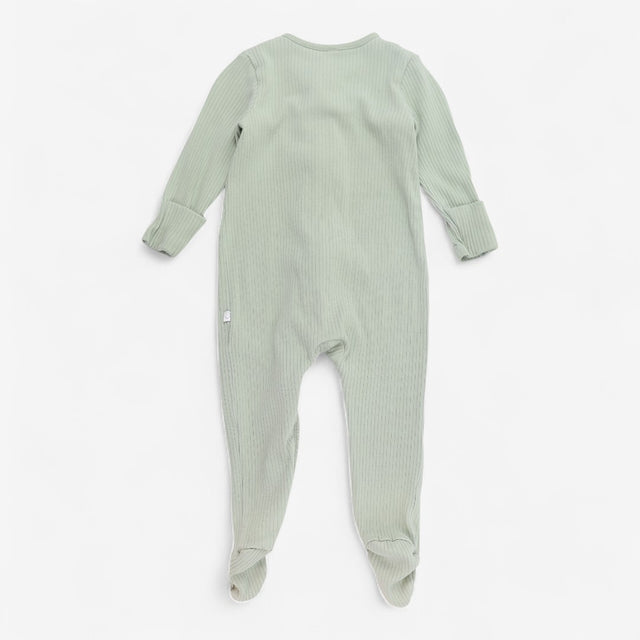 Mint Green Ribbed Sleepsuit