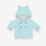 Hooded Cardigan Light Blue with Bear Ears
