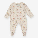 Sleepsuit cream cow print