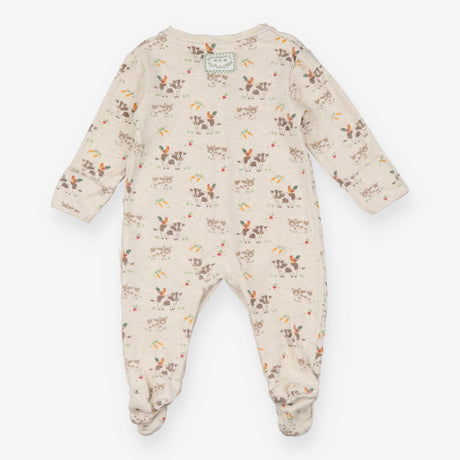 Sleepsuit cream cow print