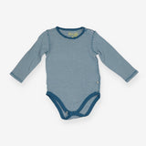 Blue Stripe Pointelle Bodysuit