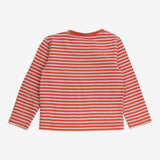 T-shirt long sleeve orange with white stripes