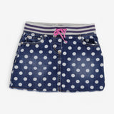 Denim Skirt White Spotted Grey Waistband