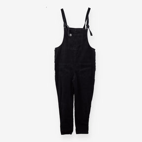 Black Corduroy Original Tie Strap Dungarees