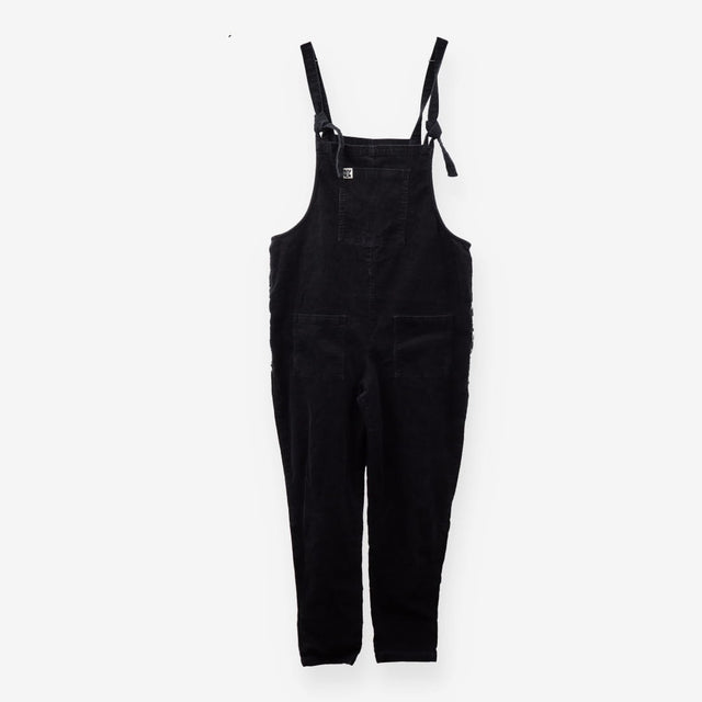Black Corduroy Original Tie Strap Dungarees