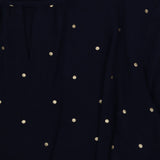 Navy Gold Spot Jersey Tea Dress Tie Waist