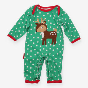 Romper Green Spotty Reindeer Applique