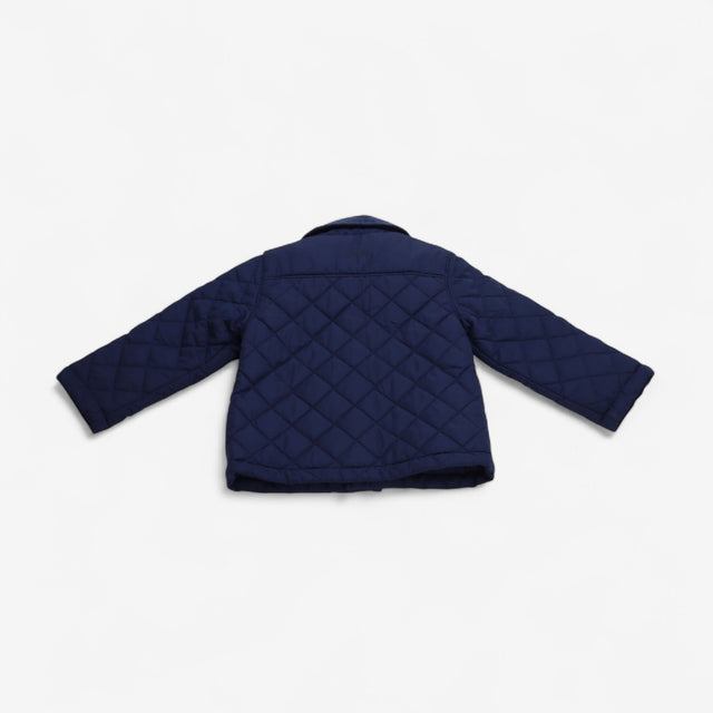 Quilted jacket navy with striped lining