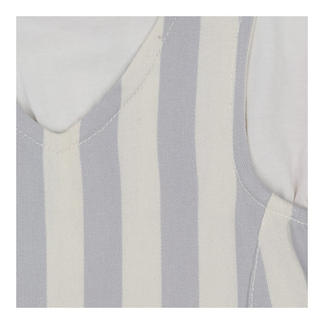 Striped pinafore dress with t-shirt