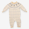 Cream knit romper with penguins