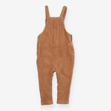 Brown cord velour dungarees