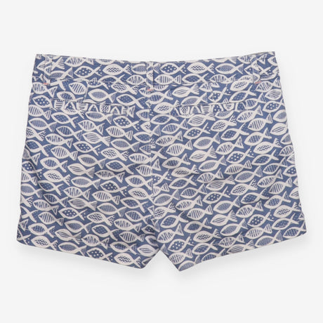 Shorts blue white fish 