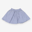 Blue Denim Skirt with Glitter Stitch Pockets