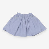 Blue Denim Skirt with Glitter Stitch Pockets