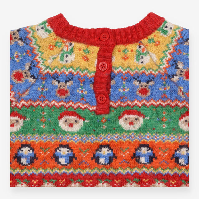 Knit Sweater Christmas Red Fairisle