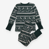 PJS green festive fairisle 