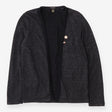 Dark Grey Silver Cardigan Metallic Knit