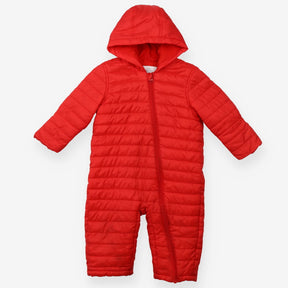 Padded Pramsuit Fleece Lined Red