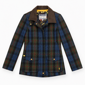 Field Jacket Navy Green Red Check Cord Collar