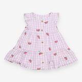 Dress pink check watermelon