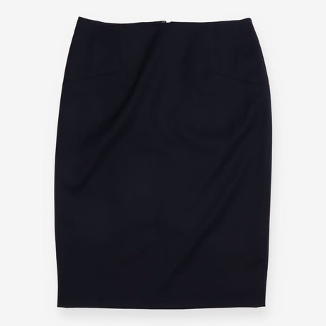 Navy Tailored Pencil Skirt Smart Workwear O