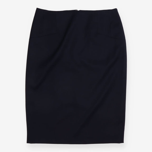 Navy Tailored Pencil Skirt Smart Workwear O
