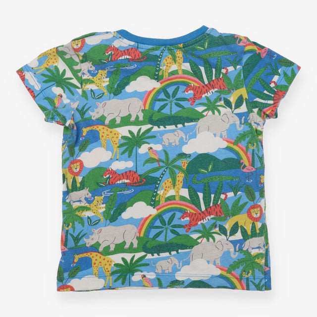 Tee blue jungle stripe pocket SS