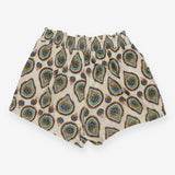 Paisley Block Viscose Shorts – Comfortable Shirred