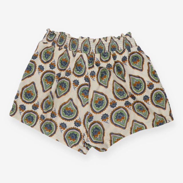 Paisley Block Viscose Shorts – Comfortable Shirred