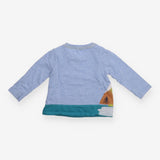 T-shirt long sleeves blue fox go camping