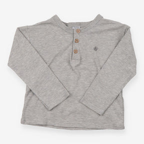 Henley Grey Marl with Buttons