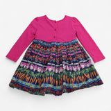 Dress pink and blue rabbit meadow