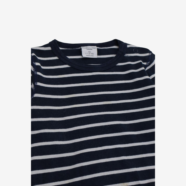 Navy and White Striped Bodysuit
